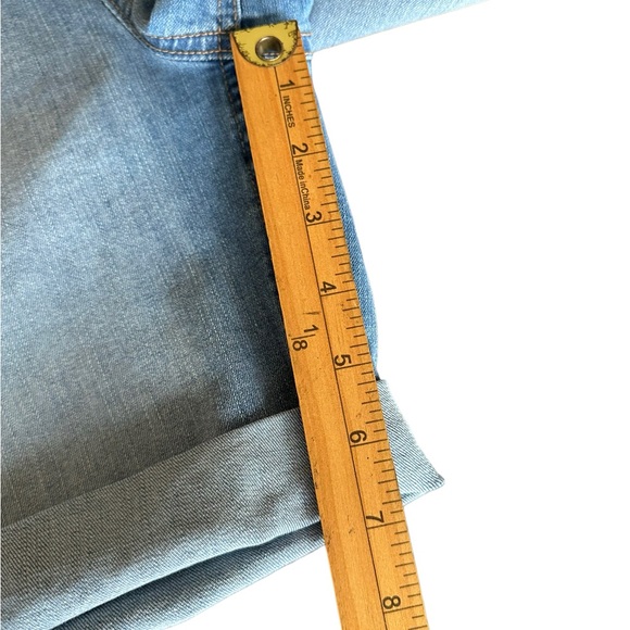 Route 66‎ Shorts Womens 14 Blue Denim High Rise Stretch Preppy Mom - Picture 10 of 12